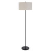 150W 3 wayt Cromwell metal floor lamp with linen shade - Cal Lighting