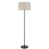 150W 3 wayt Cromwell metal floor lamp with linen shade - Cal Lighting