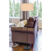 150W 3 wayt Cromwell metal floor lamp with linen shade - Cal Lighting