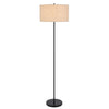 150W 3 wayt Cromwell metal floor lamp with linen shade - Cal Lighting