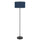 150W 3 Wayt Cromwell Metal Floor Lamp With Navy Blue Linen Shade - Cal Lighting