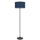 150W 3 Wayt Cromwell Metal Floor Lamp With Navy Blue Linen Shade - Cal Lighting