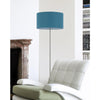 150W 3 Wayt Cromwell Metal Floor Lamp With Aqua Blue Linen Shade - Cal Lighting
