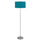 150W 3 Wayt Cromwell Metal Floor Lamp With Aqua Blue Linen Shade - Cal Lighting