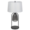 100W 3 way Midtown metal table lamp with glass shade and a 5W led Night light - Cal Lighting
