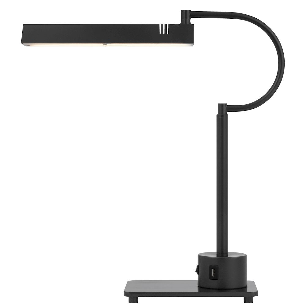 led 12W SOHO metal desk lamp with 2 USB ports - Cal Lighting