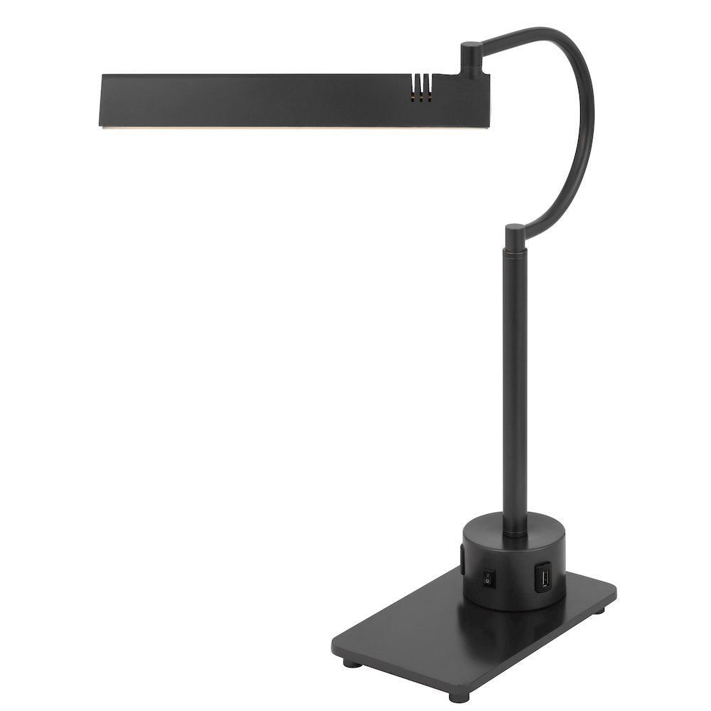 led 12W SOHO metal desk lamp with 2 USB ports - Cal Lighting