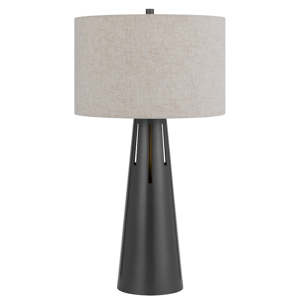 100W 3 way Hayti metal table lamp with 2W led night light - Cal Lighting