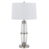 100W 3 way Macon glass table lamp with 2W led night light - Cal Lighting