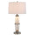 100W 3 way Macon glass table lamp with 2W led night light - Cal Lighting