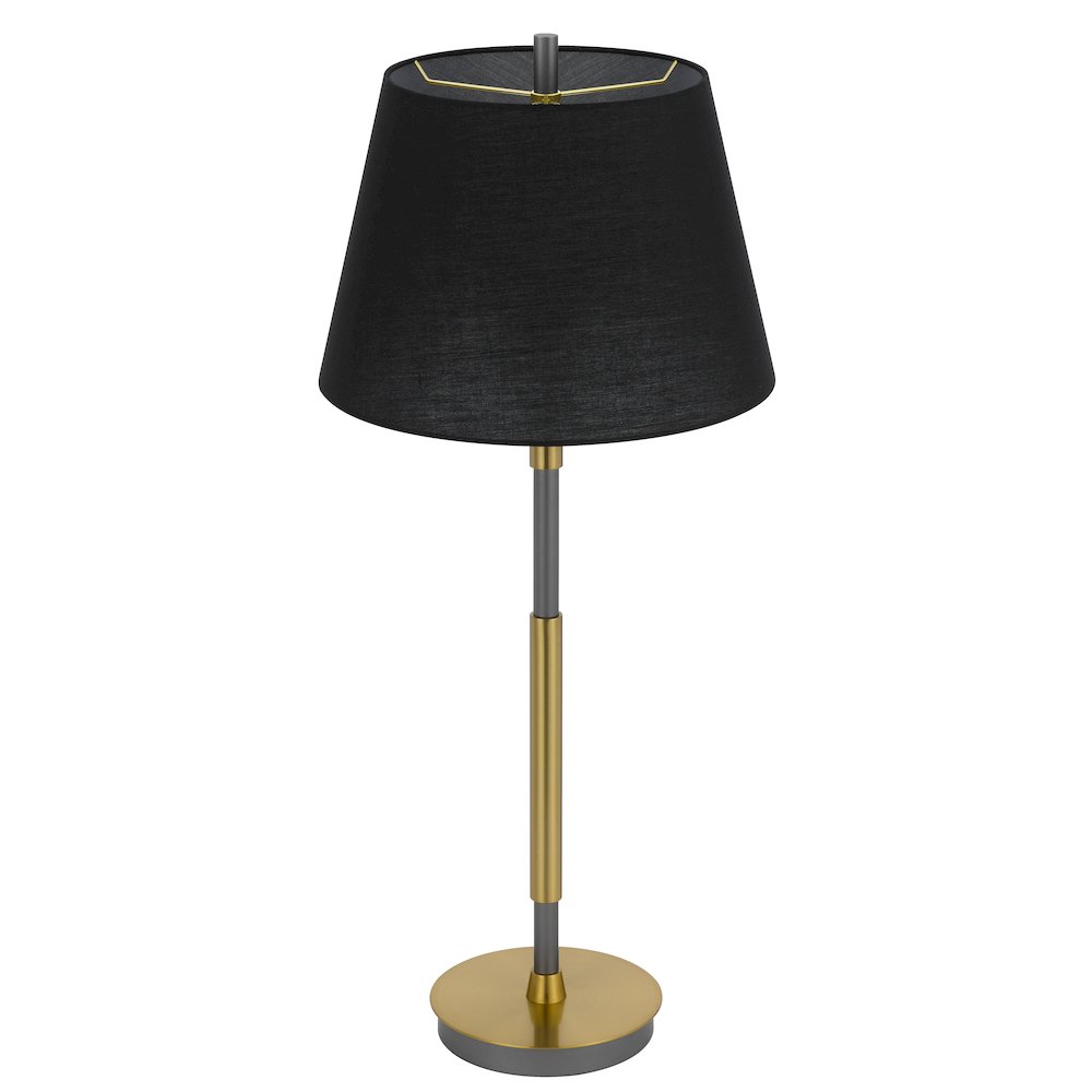 150W 3 way Ciudad metal two tone table lamp - Cal Lighting