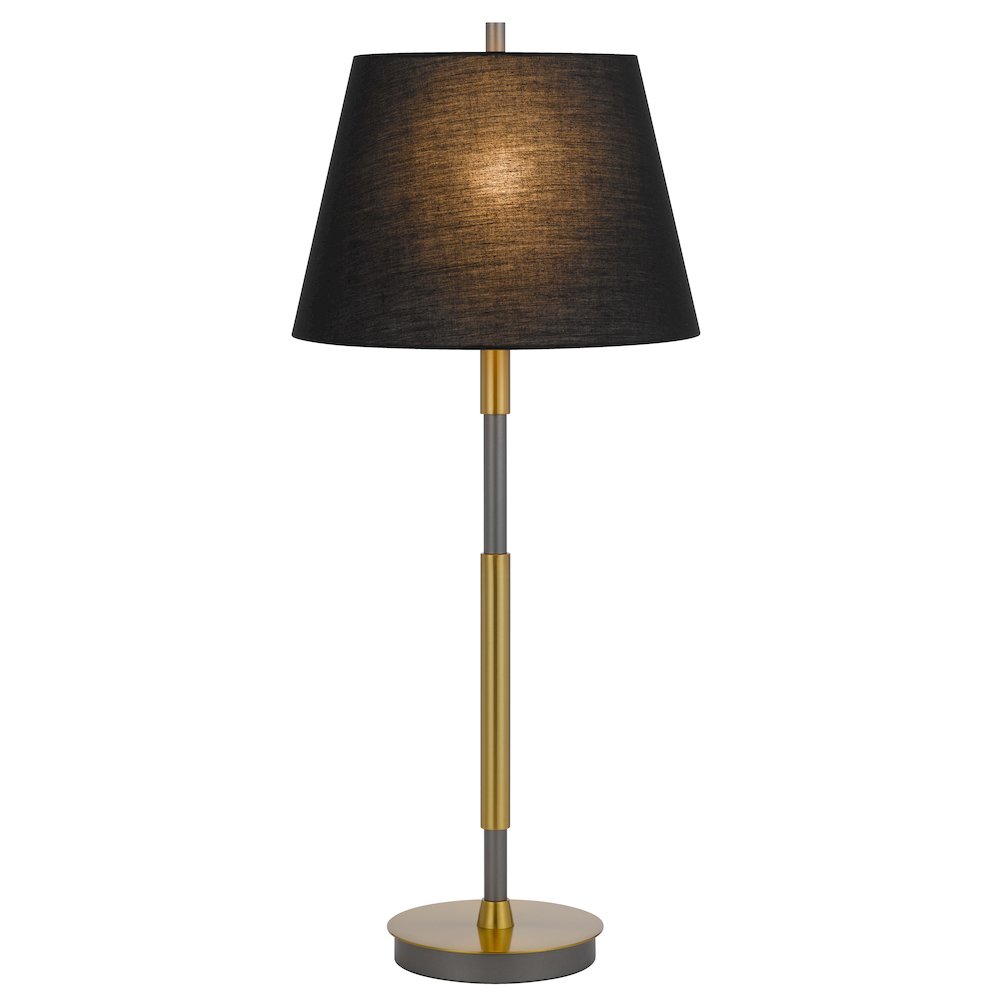 150W 3 way Ciudad metal two tone table lamp - Cal Lighting