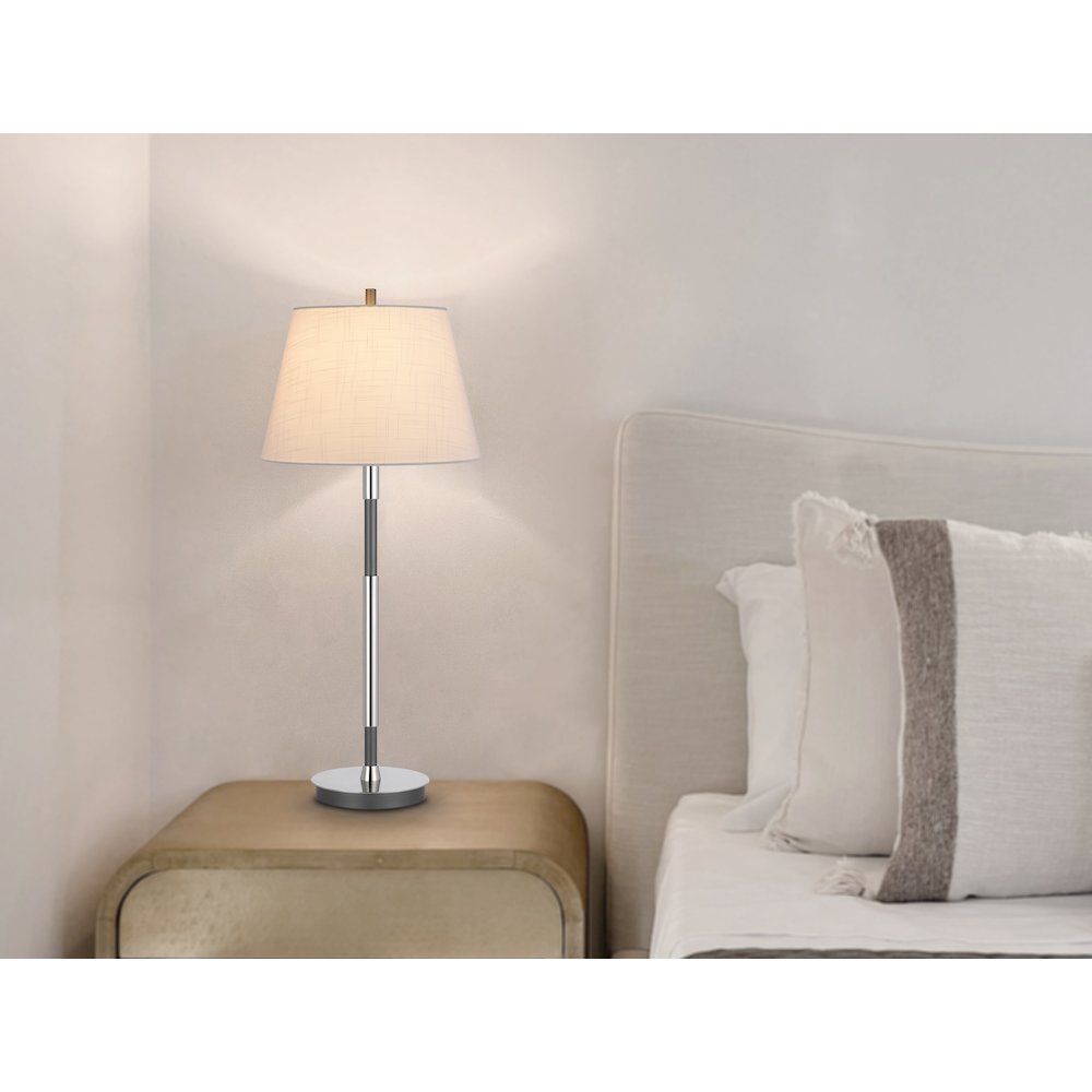 150W 3 way Ciudad metal two tone table lamp - Cal Lighting