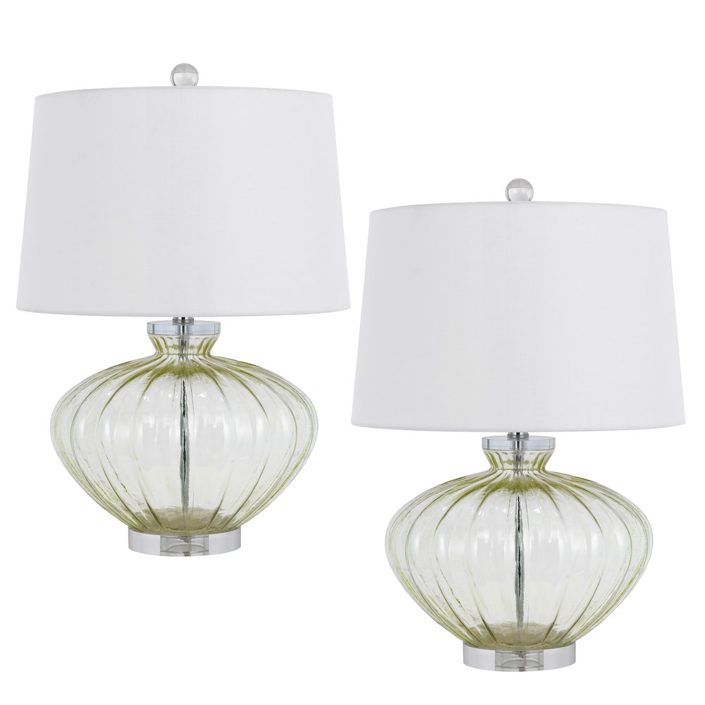 150W 3 way Delta glass table lamp. Sold in pairs - Cal Lighting