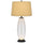 100W led Mansfield glass table lamp with 2W led night light and 2 USB Outlets - Cal Lighting