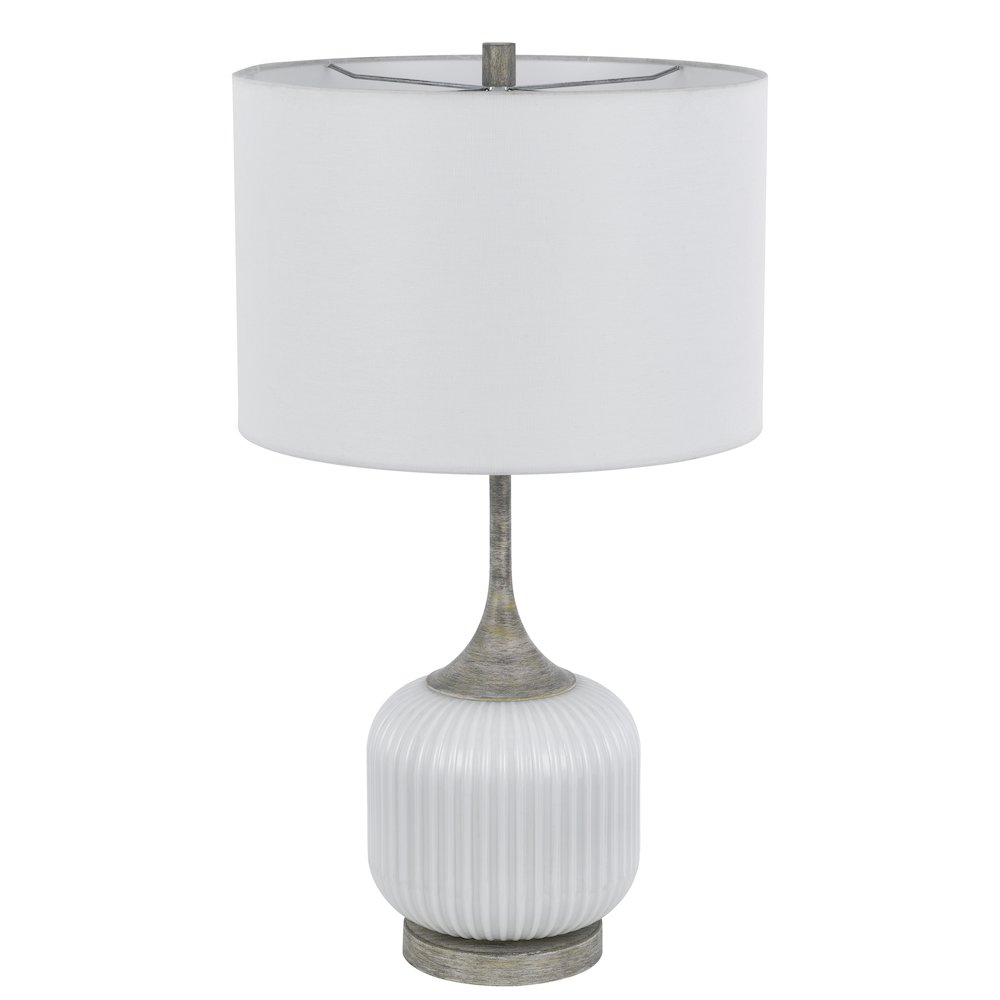 150W 3 way Palmyra metal/glass table lamp. Sold in pairs - Cal Lighting