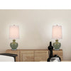 100W Kawela ceramic table lamp with crystal base. Sold in pairs - Cal Lighting