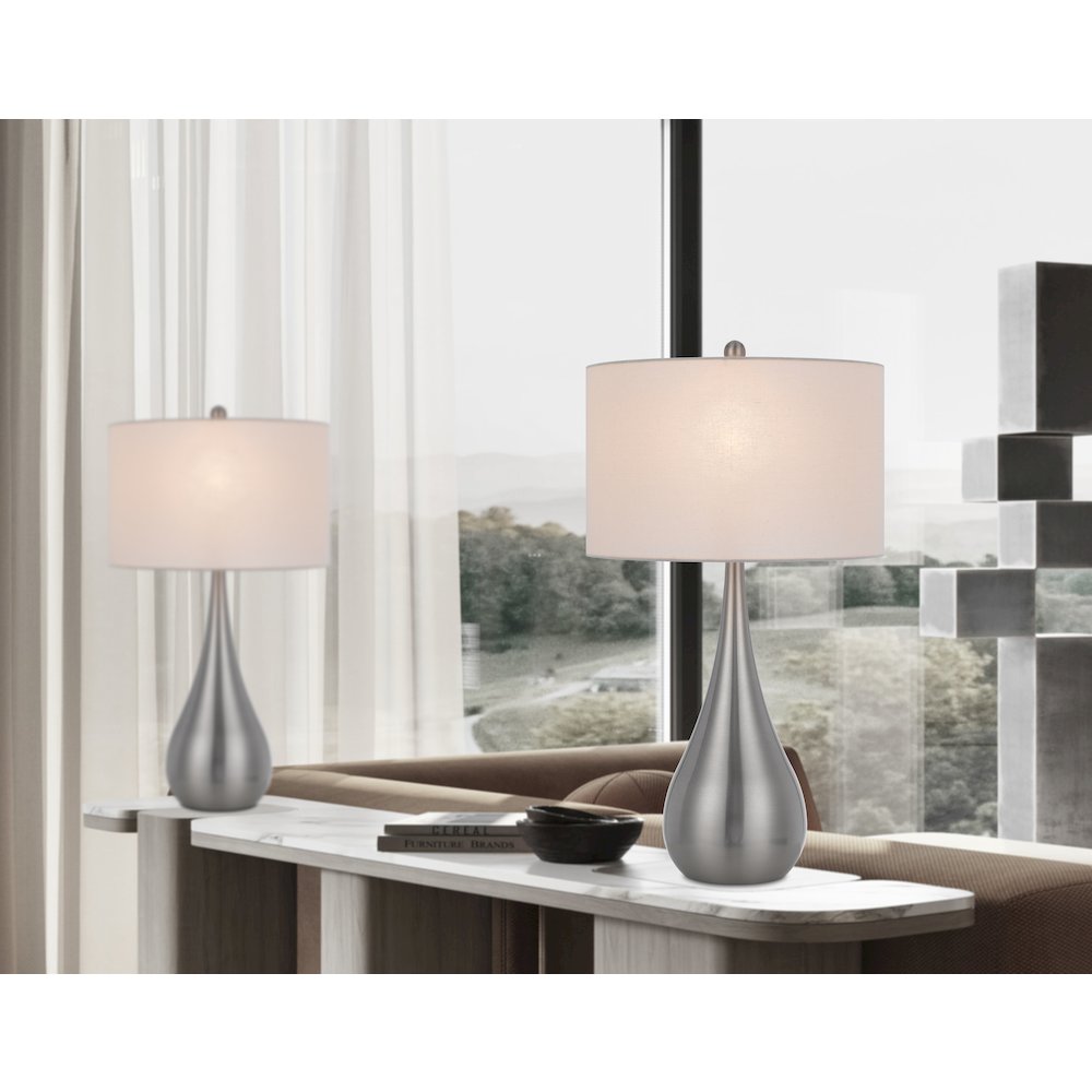 150W 3 way Diego metal table lamp. Sold in pairs - Cal Lighting