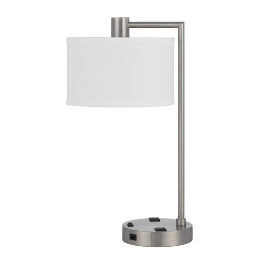 Roanne Metal Desk Lamp With 2 Power Outlet And 1 Usb Charging Ports - Cal Lighting