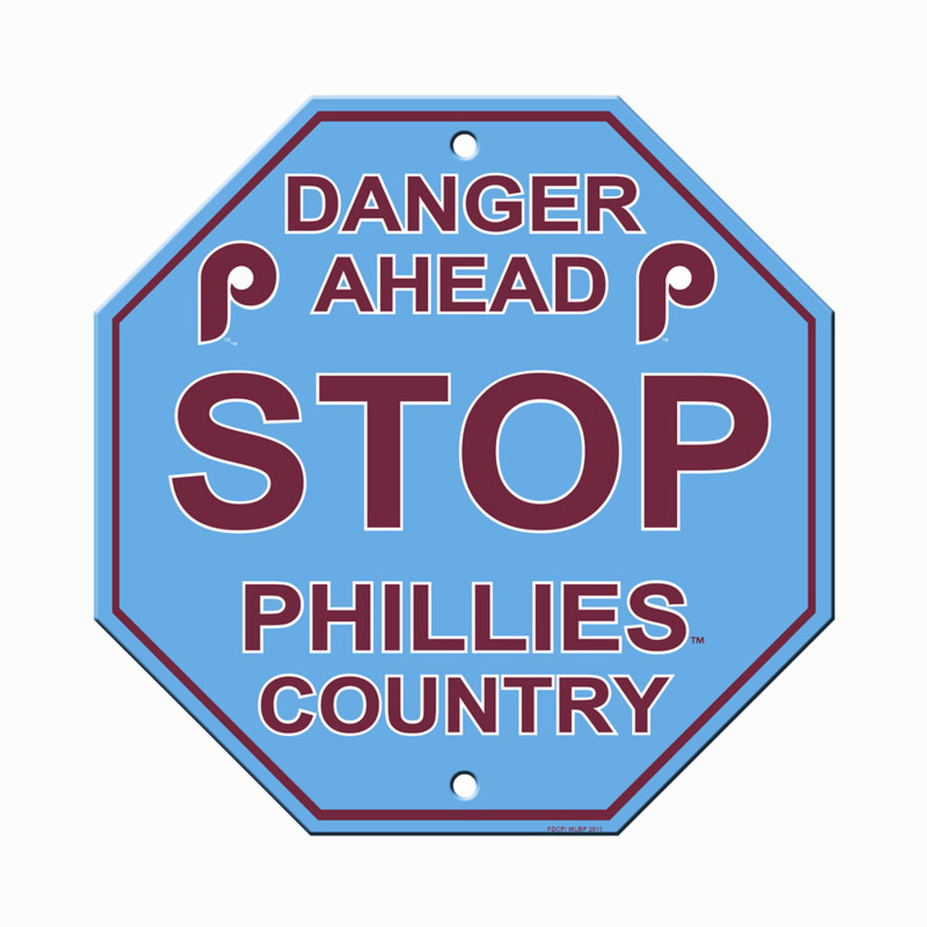 Philadelphia Phillies Sign 12x12 Plastic Stop Style Retro CO - Fremont Die