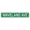 Chicago Cubs Sign 4x24 Plastic Street Style Waveland Avenue CO - Fremont Die