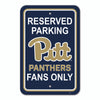 Pittsburgh Panthers Sign 12x18 Plastic Reserved Parking Style CO - Fremont Die