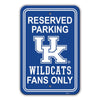 Kentucky Wildcats Sign 12x18 Plastic Reserved Parking Style CO - Fremont Die