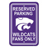 Kansas State Wildcats Sign 12x18 Plastic Reserved Parking Style CO - Fremont Die