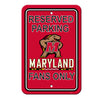 Maryland Terrapins Sign 12x18 Plastic Reserved Parking Style CO - Fremont Die