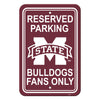 Mississippi State Bulldogs Sign 12x18 Plastic Reserved Parking Style CO - Fremont Die