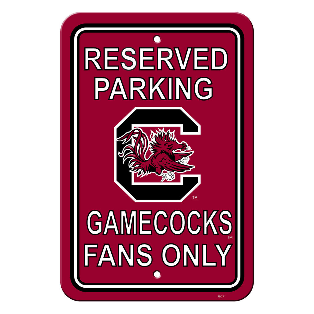 South Carolina Gamecocks Sign 12x18 Plastic Reserved Parking Style CO - Fremont Die