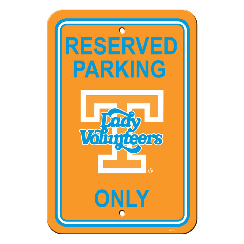 Tennessee Volunteers Sign 12x18 Plastic Reserved Parking Style Lady Vols Design CO - Fremont Die