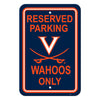 Virginia Cavaliers Sign 12x18 Plastic Reserved Parking Style CO - Fremont Die