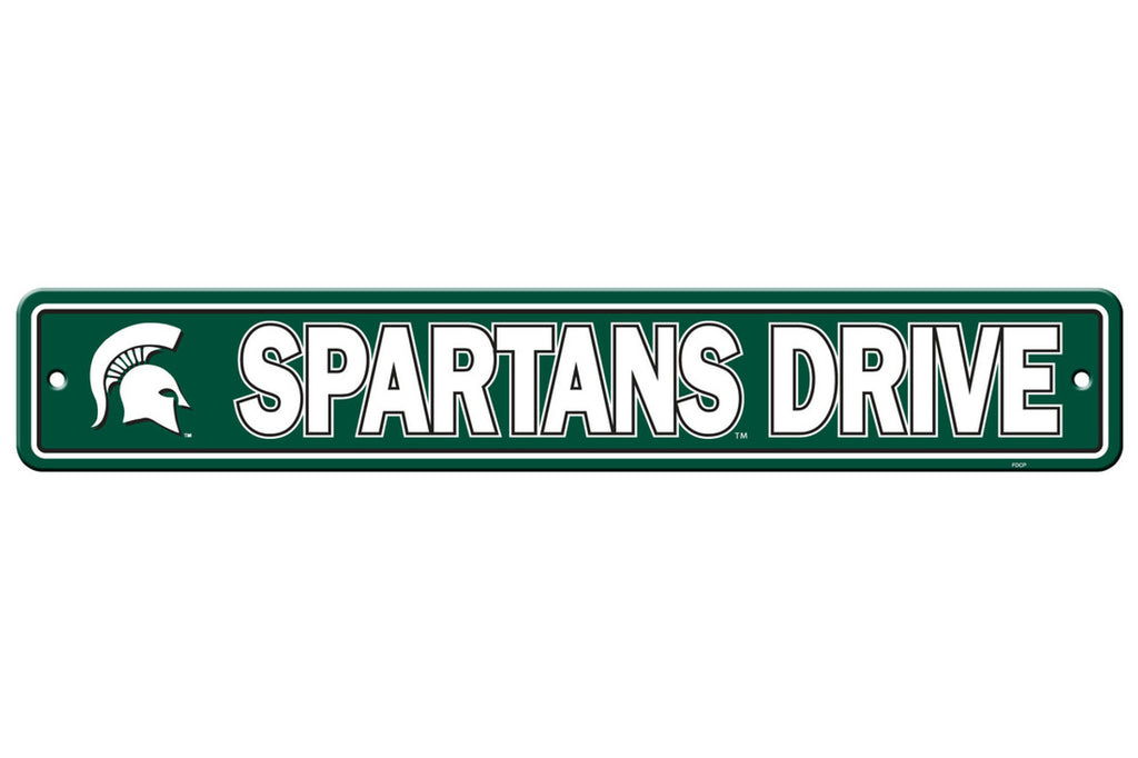 Michigan State Spartans Sign 4x24 Plastic Street Style CO - Fremont Die