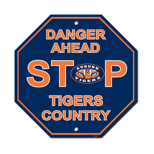 Auburn Tigers Sign 12x12 Plastic Stop Style CO - Fremont Die