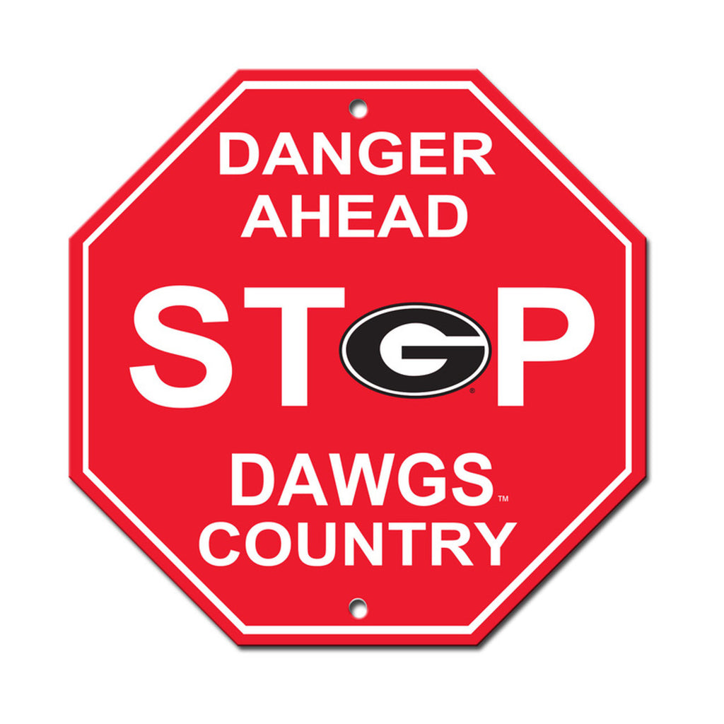 Georgia Bulldogs Sign 12x12 Plastic Stop Style CO - Fremont Die