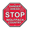North Carolina State Wolfpack Sign 12x12 Plastic Stop Style CO - Fremont Die