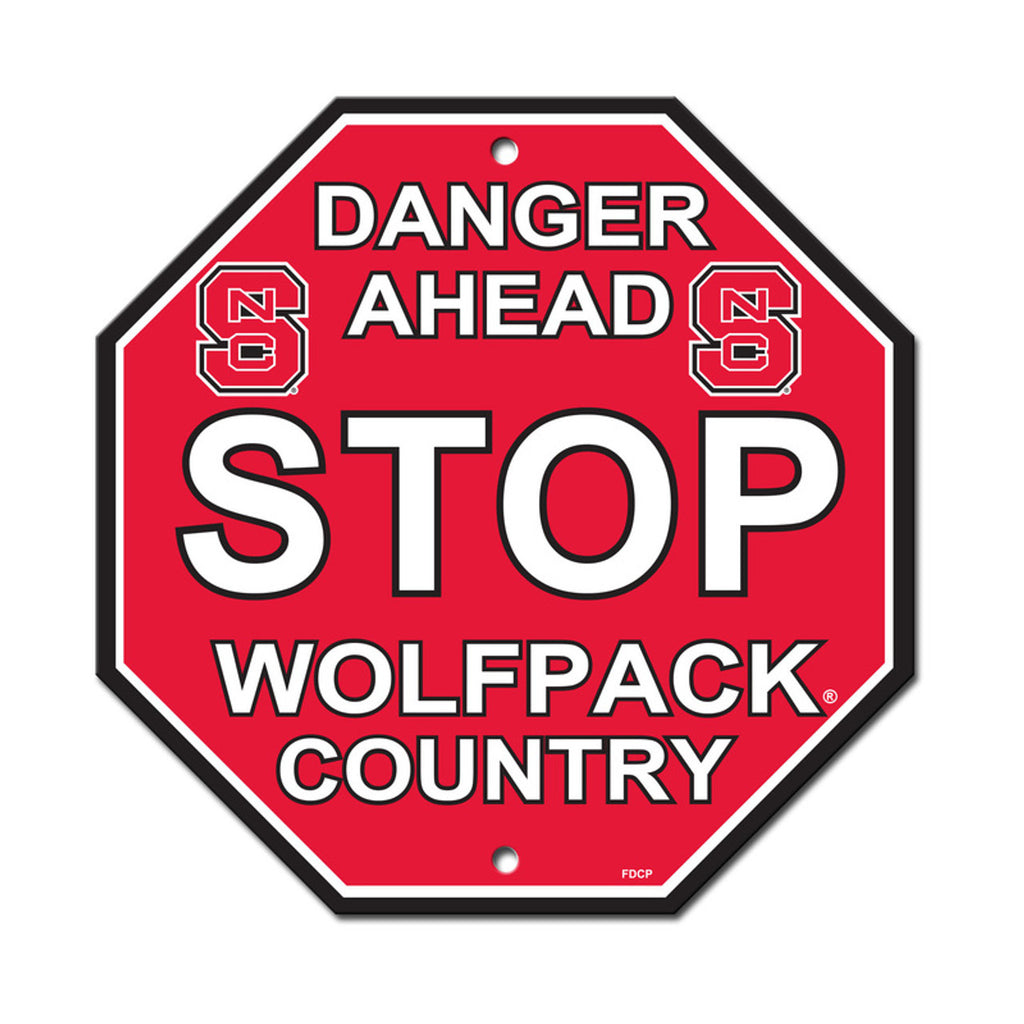 North Carolina State Wolfpack Sign 12x12 Plastic Stop Style CO - Fremont Die