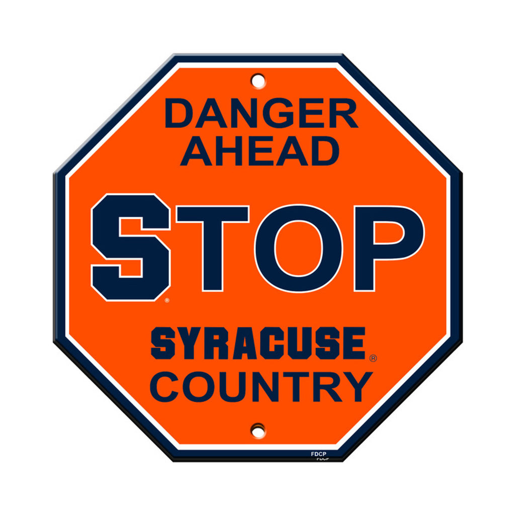 Syracuse Orange Sign 12x12 Plastic Stop Style CO - Fremont Die
