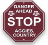 Texas A&M Aggies Sign 12x12 Plastic Stop Style CO - Fremont Die