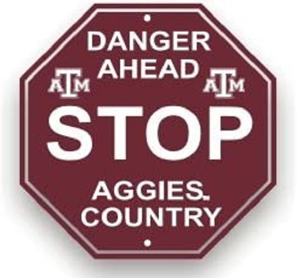 Texas A&M Aggies Sign 12x12 Plastic Stop Style CO - Fremont Die