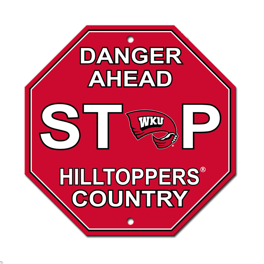 Western Kentucky Hilltoppers Sign 12x12 Plastic Stop Style CO - Fremont Die