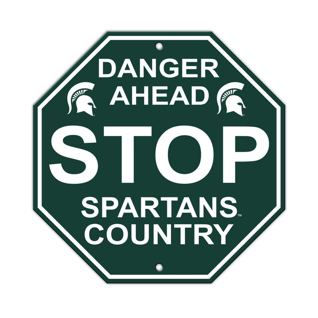 Michigan State Spartans Sign 12x12 Plastic Stop Style CO - Fremont Die