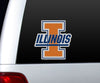 Illinois Fighting Illini Window Film 12 Inch Die Cut - 0.25