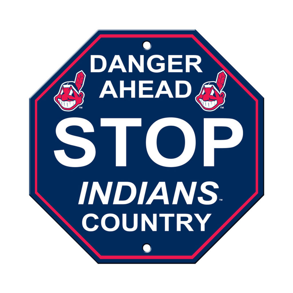 Cleveland Indians Sign 12x12 Plastic Stop Style CO - Fremont Die