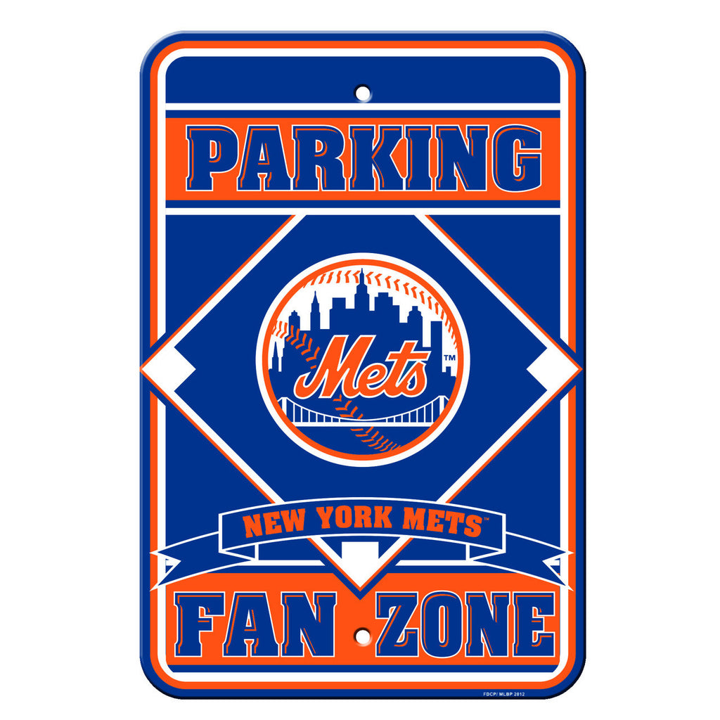 New York Mets Sign 12x18 Plastic Fan Zone Parking Style CO - Fremont Die