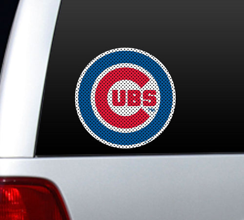 Chicago Cubs Window Film 12 Inch Die Cut CO - Fremont Die