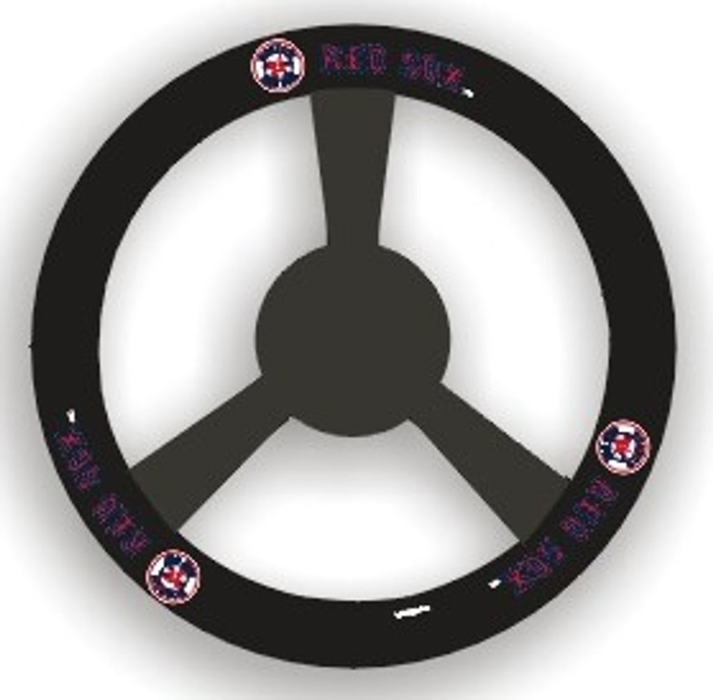 Boston Red Sox Steering Wheel Cover Leather CO - Fremont Die