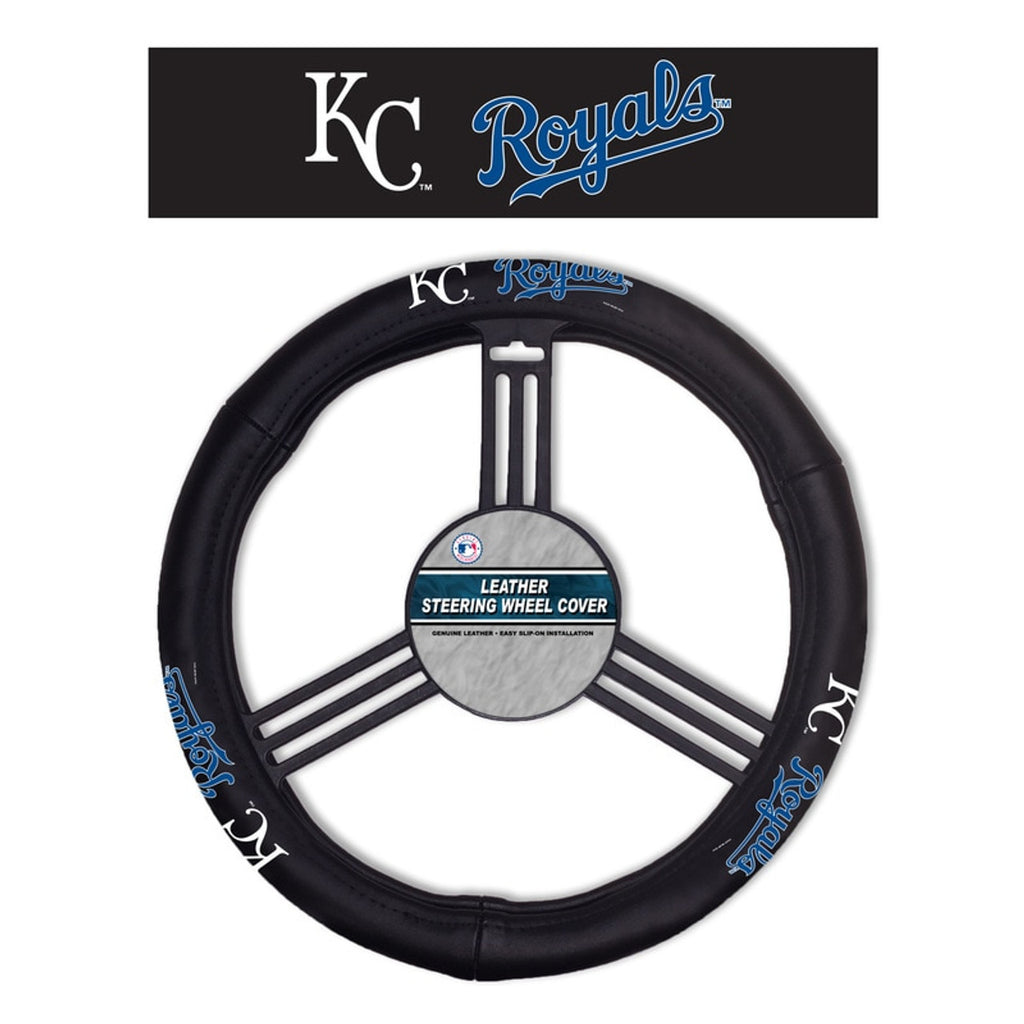 Kansas City Royals Steering Wheel Cover Leather CO - Fremont Die