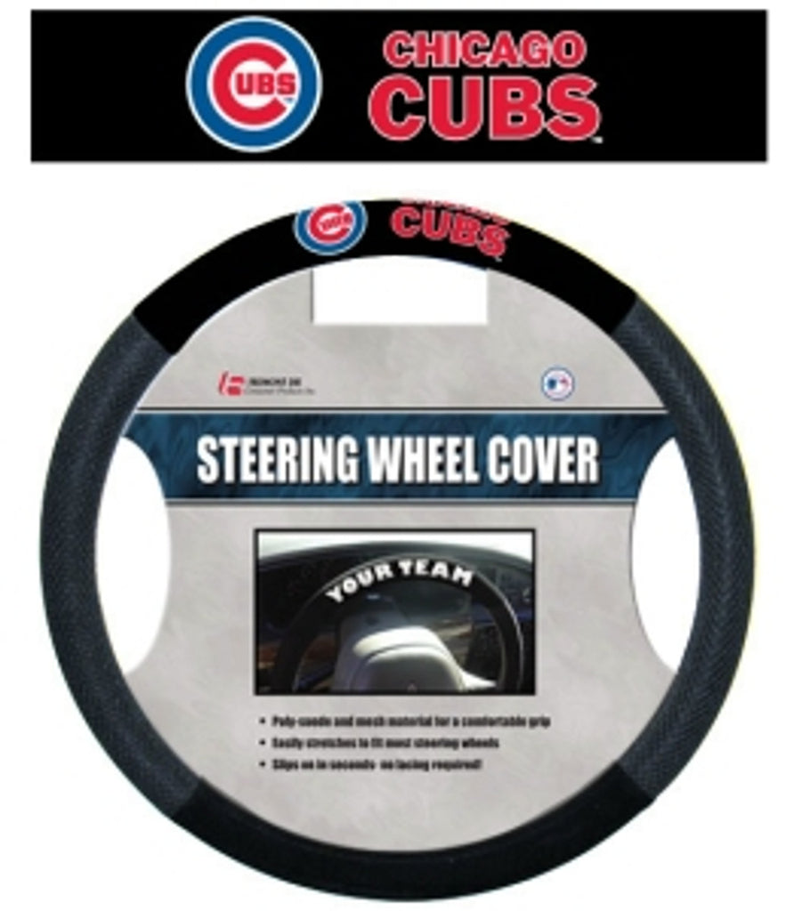 Chicago Cubs Steering Wheel Cover Mesh Style CO - Fremont Die